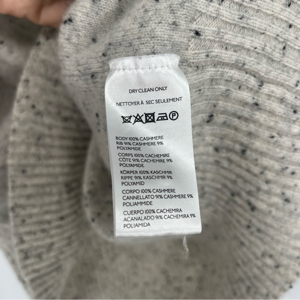 Pilcro 100% Cashmere Grey Star Mock Neck Prep Lightweight Knit Pullover Sweater - Picture 7 of 7
